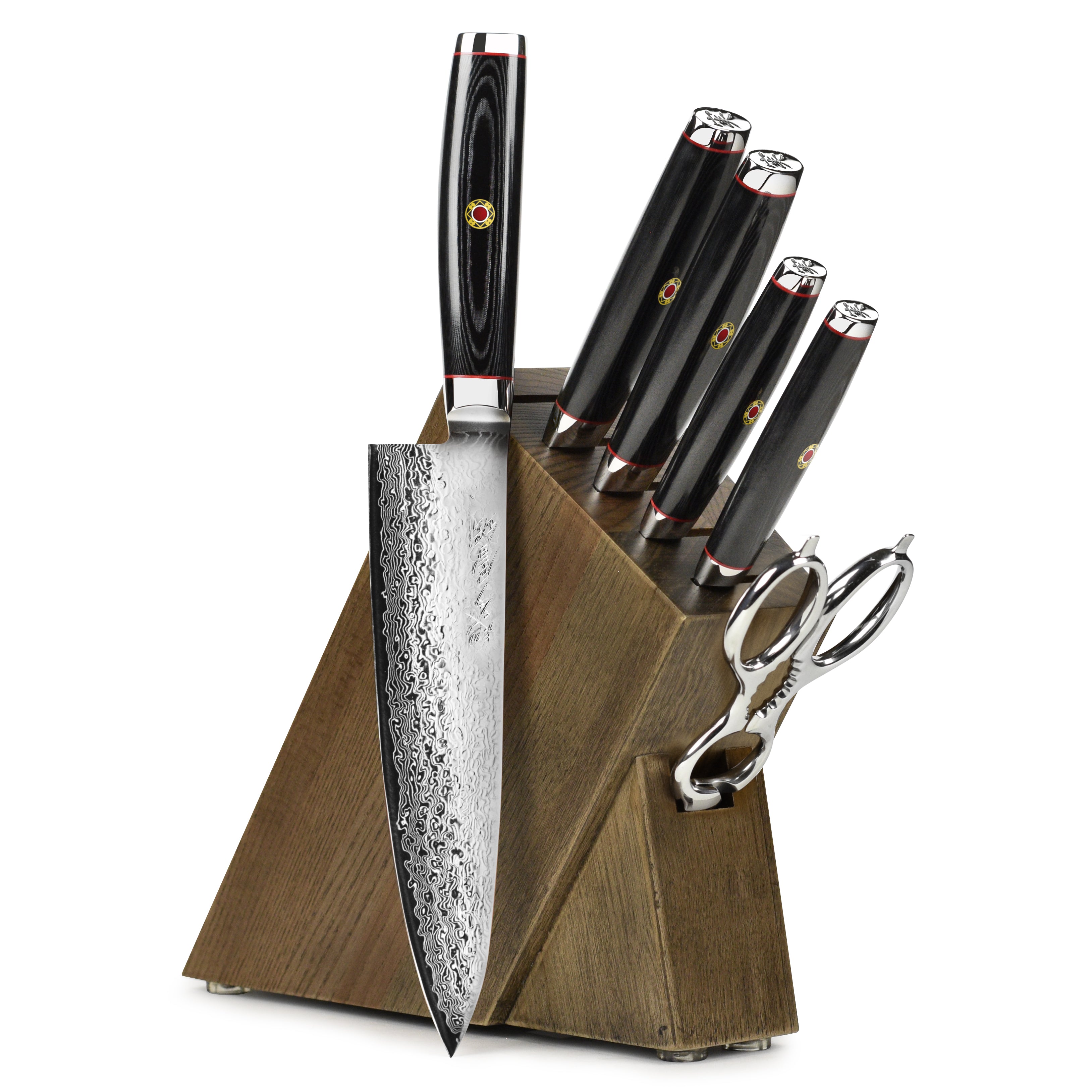 Enso SG2 7 Piece Dark Ash Slim Knife Block Set