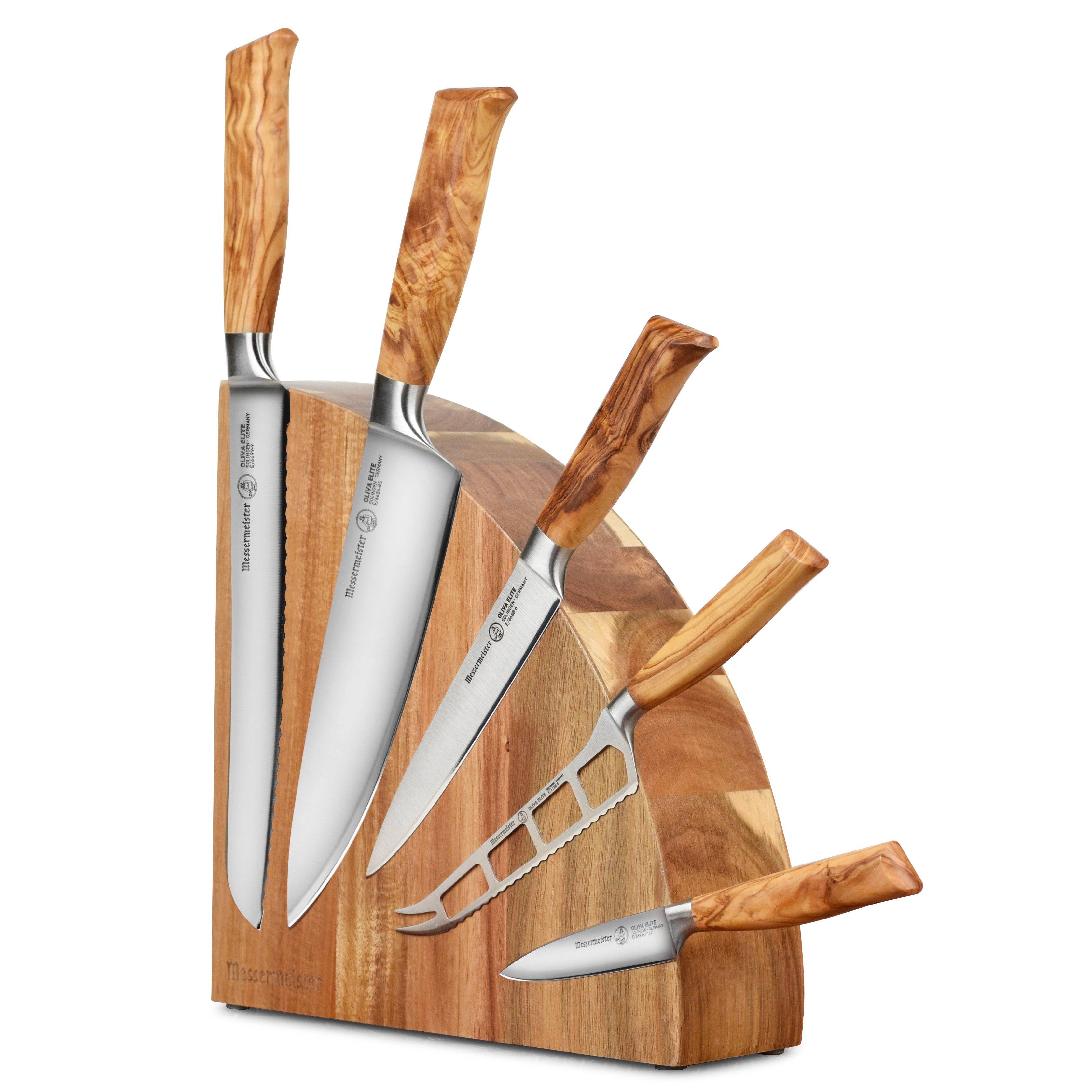 Messermeister Oliva Elite 6 Piece Magnetic Knife Block Set