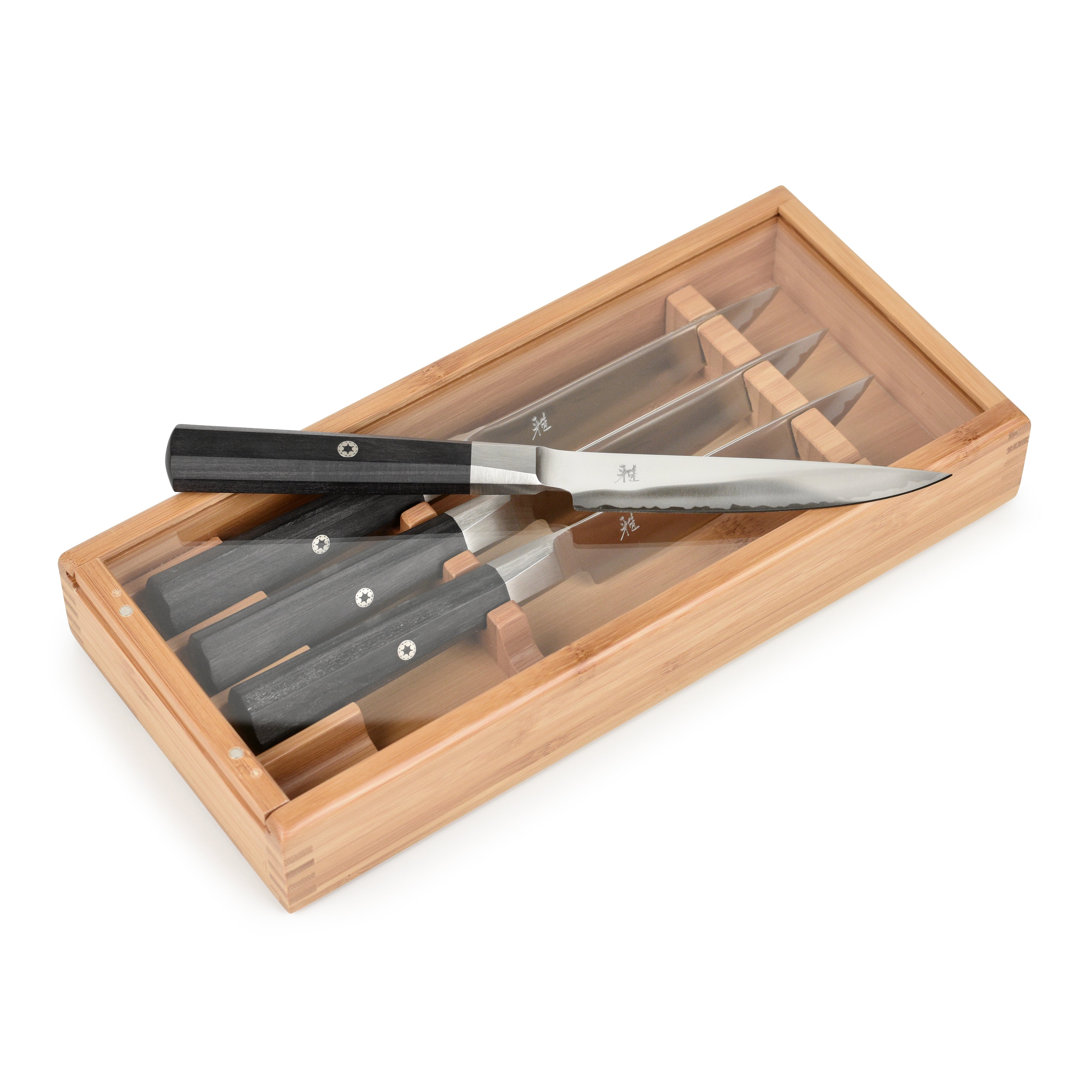 Miyabi Koh 4 Piece Steak Knife Set with Bamboo Case