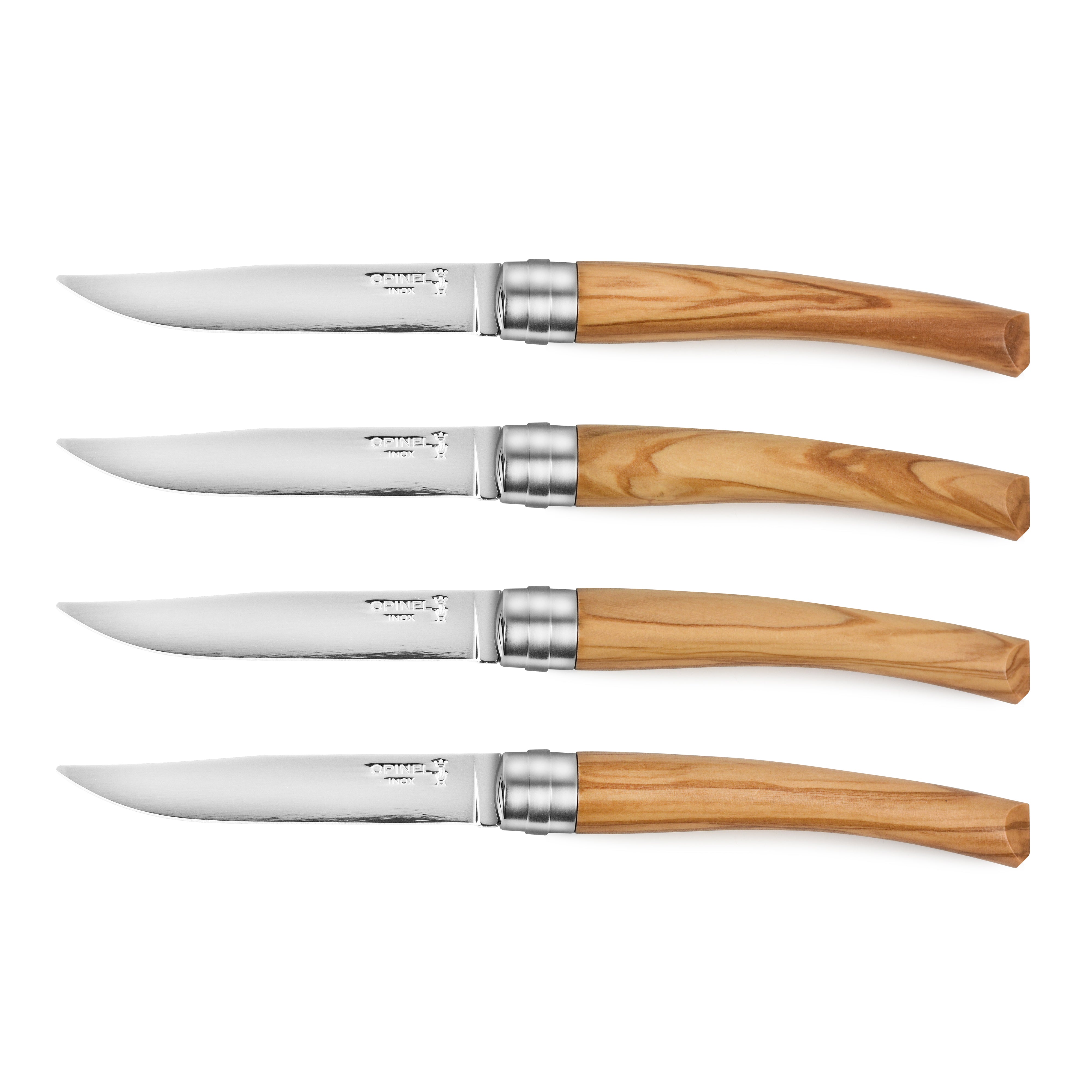 Opinel 4 Piece Olivewood Handle Steak Knife Set