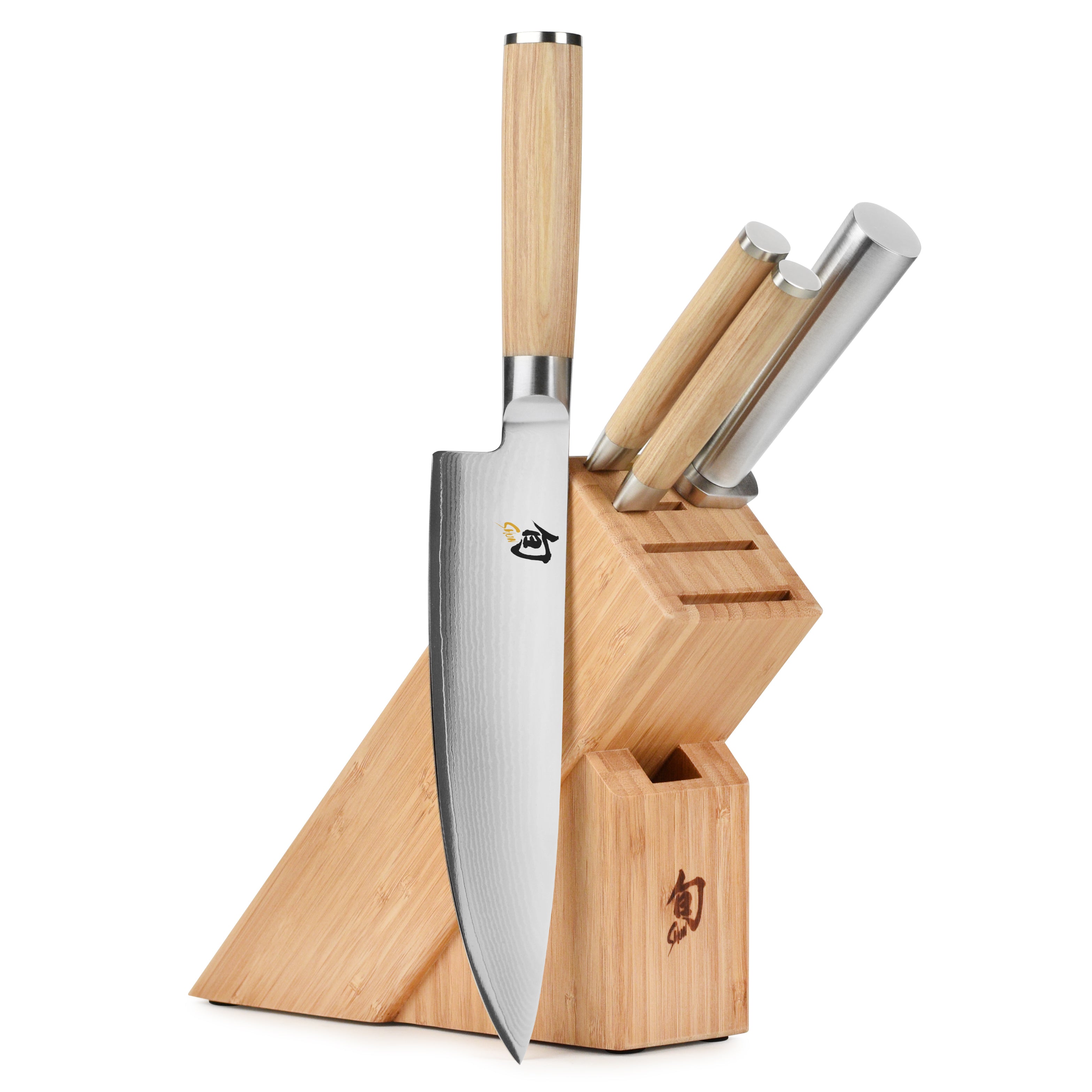 Shun Classic Blonde 5 Piece Slimline Knife Block Set