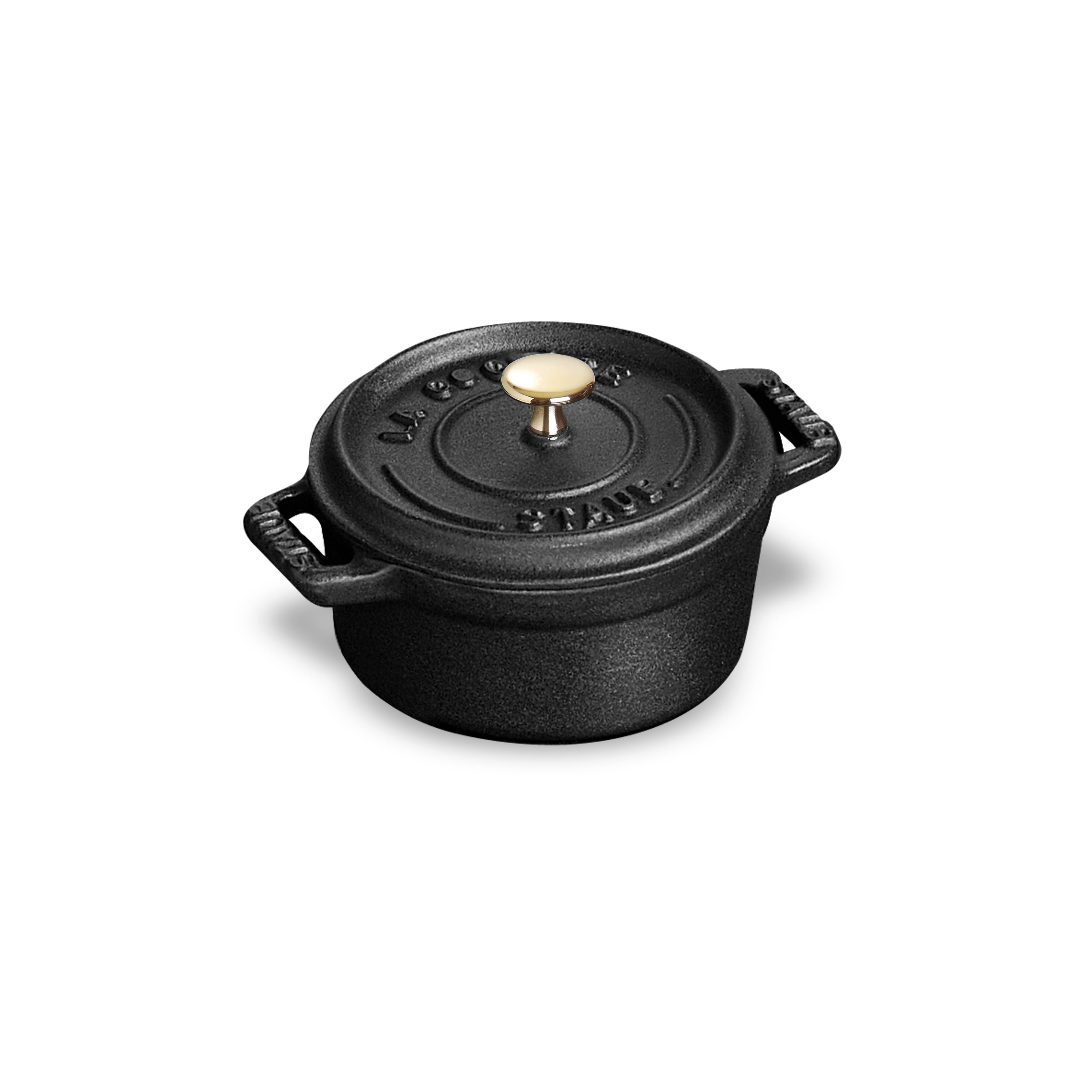 Staub 0.25-quart Matte Black Mini Round Dutch Oven