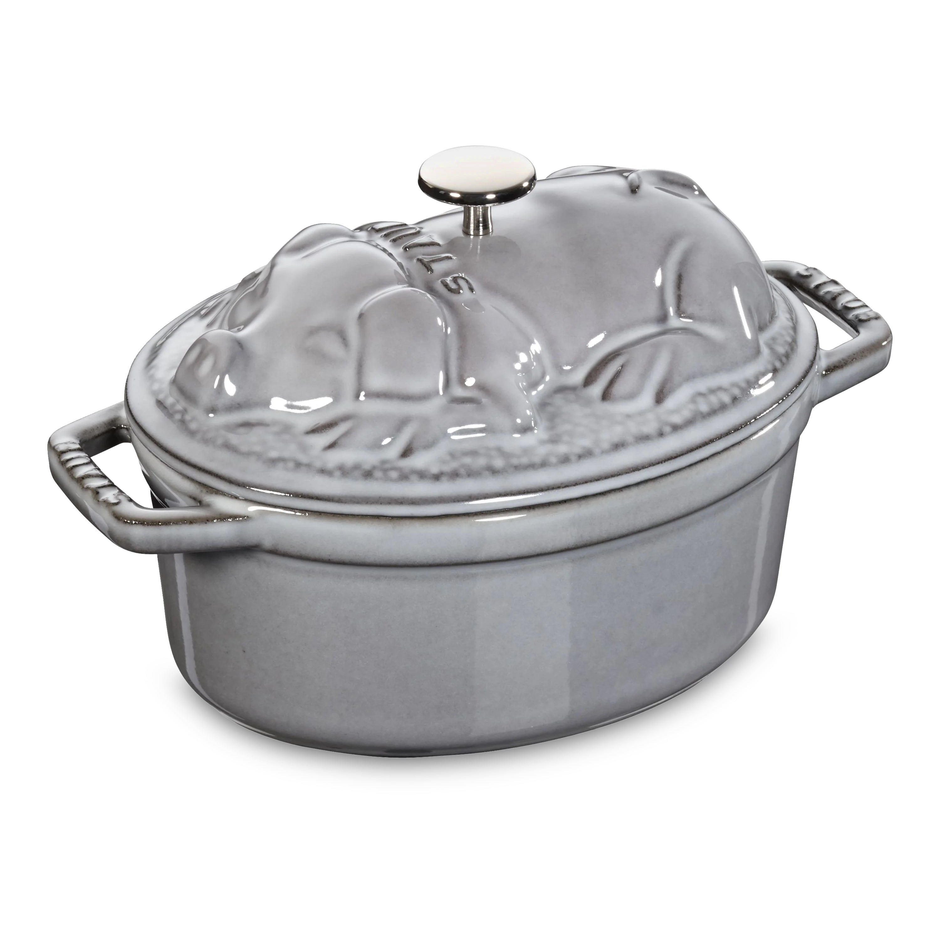 Staub 1-quart Graphite Gray Cast Iron Pig Cocotte