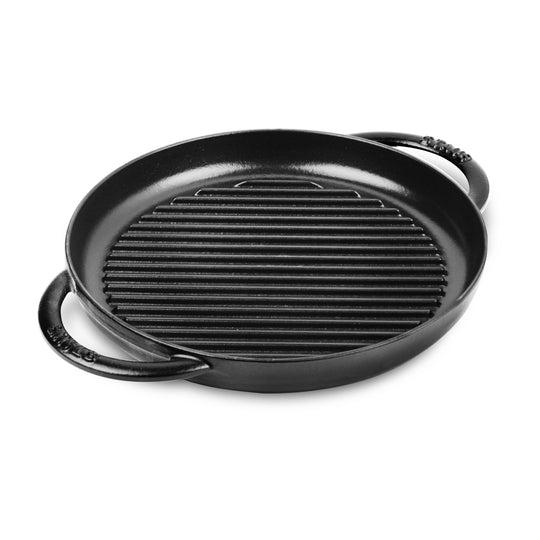 Staub 12 Matte Black Square Grill Pan with Panini Press