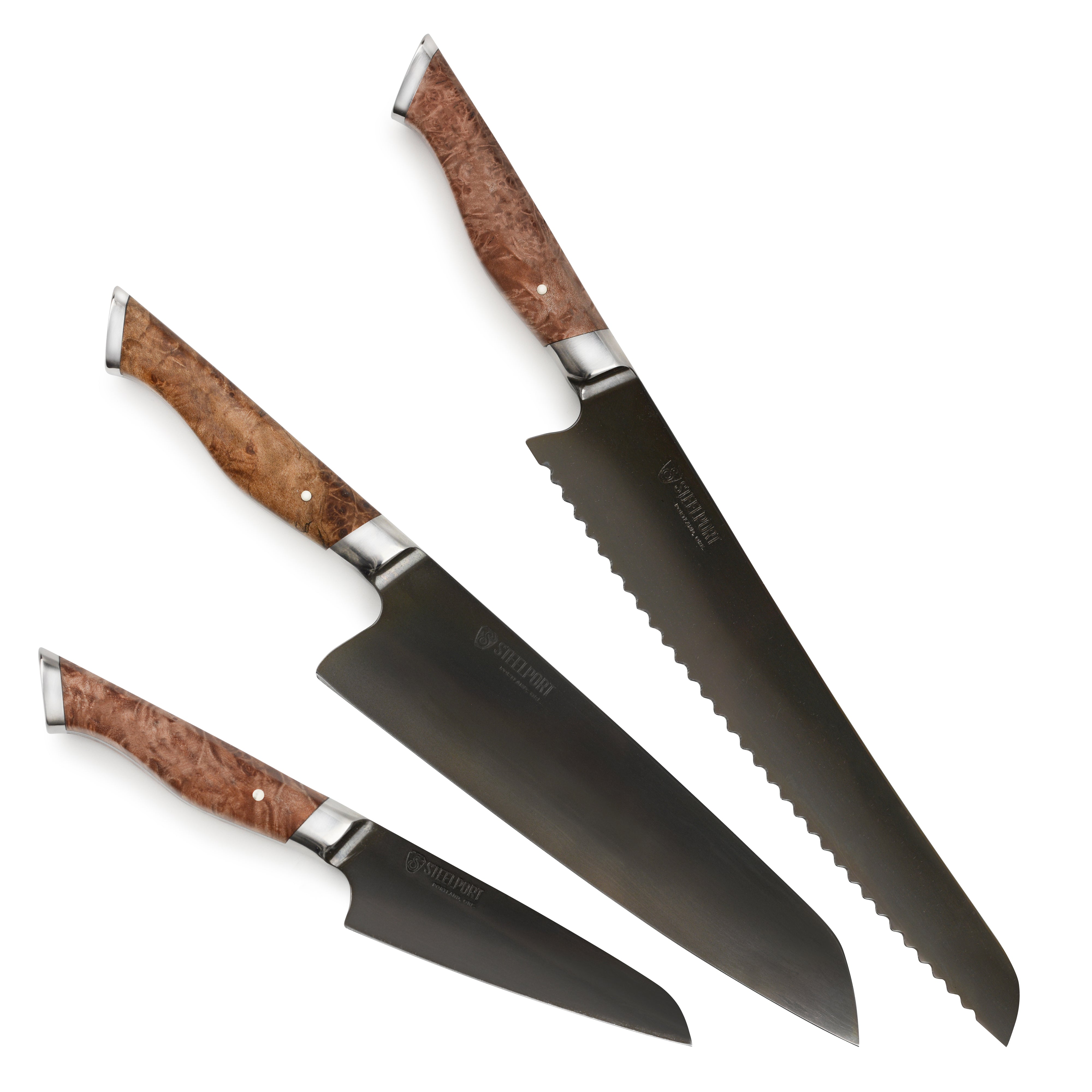 Steelport Carbon Steel 3 Piece Knife Set