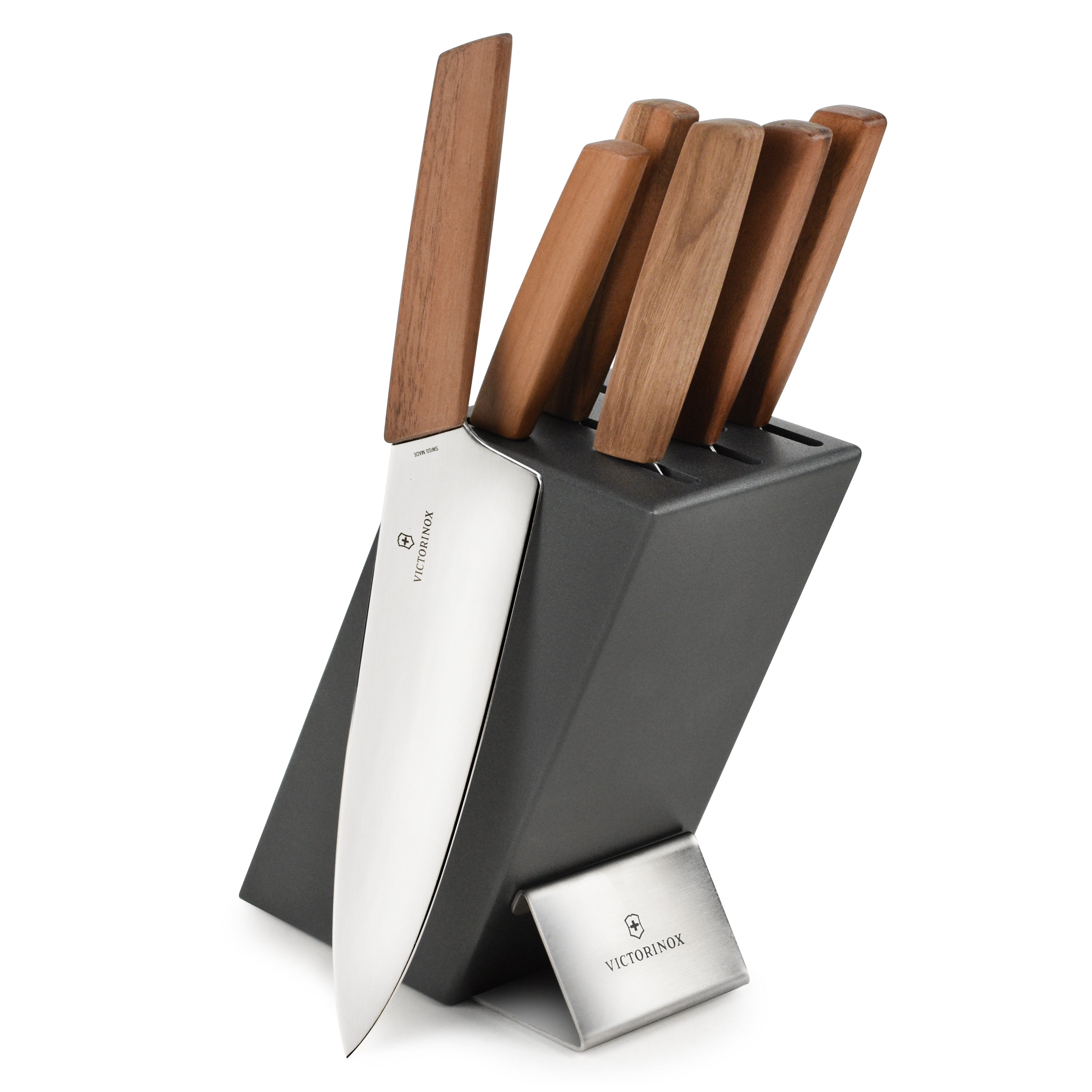 Victorinox Swiss Modern Wood 7 Piece Knife Block Set