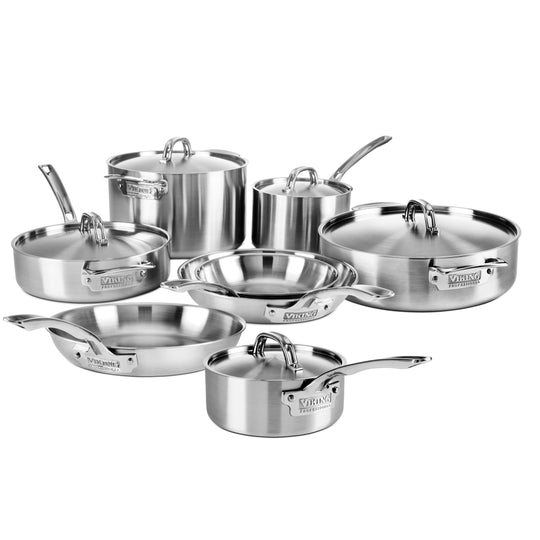 Viking Matte Black 11 Piece Cookware Set with Bonus Board - Tri-Ply –  Cutlery and More