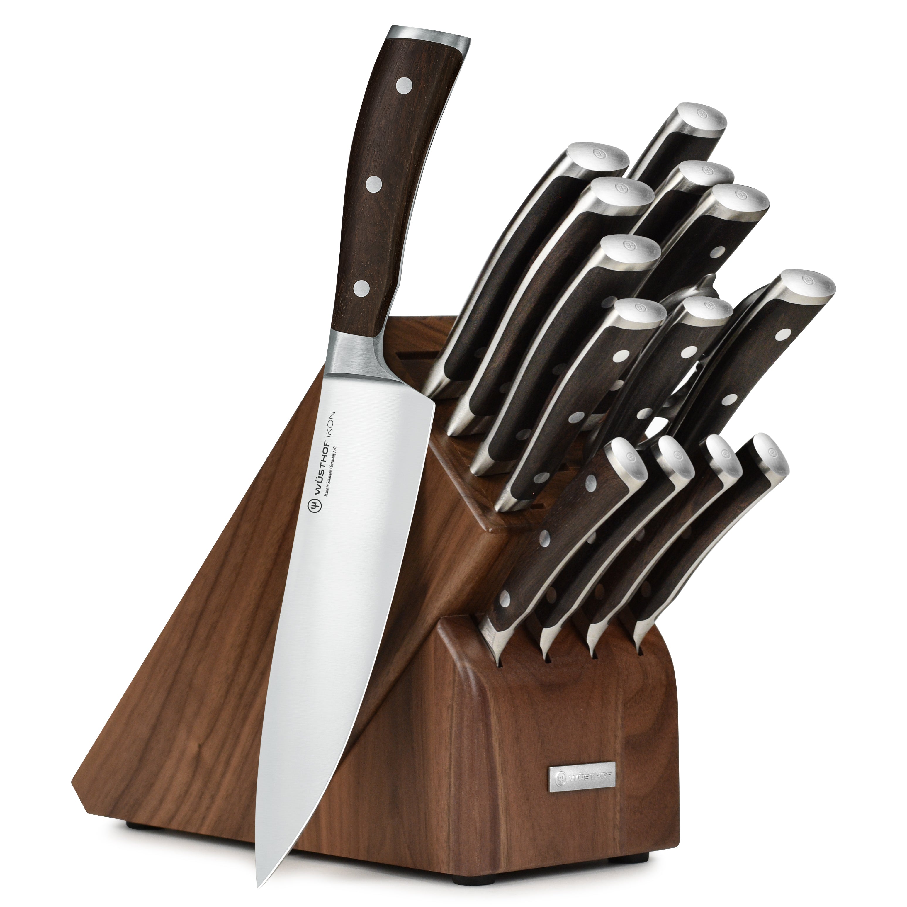 Wusthof Ikon Blackwood 16 Piece Walnut Knife Block Set