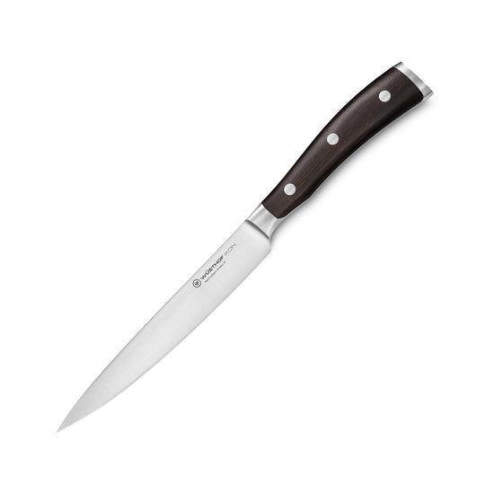 WÜSTHOF Ikon 6-Piece Mixed Wood Steak Knife Set w/ Leather Knife Roll