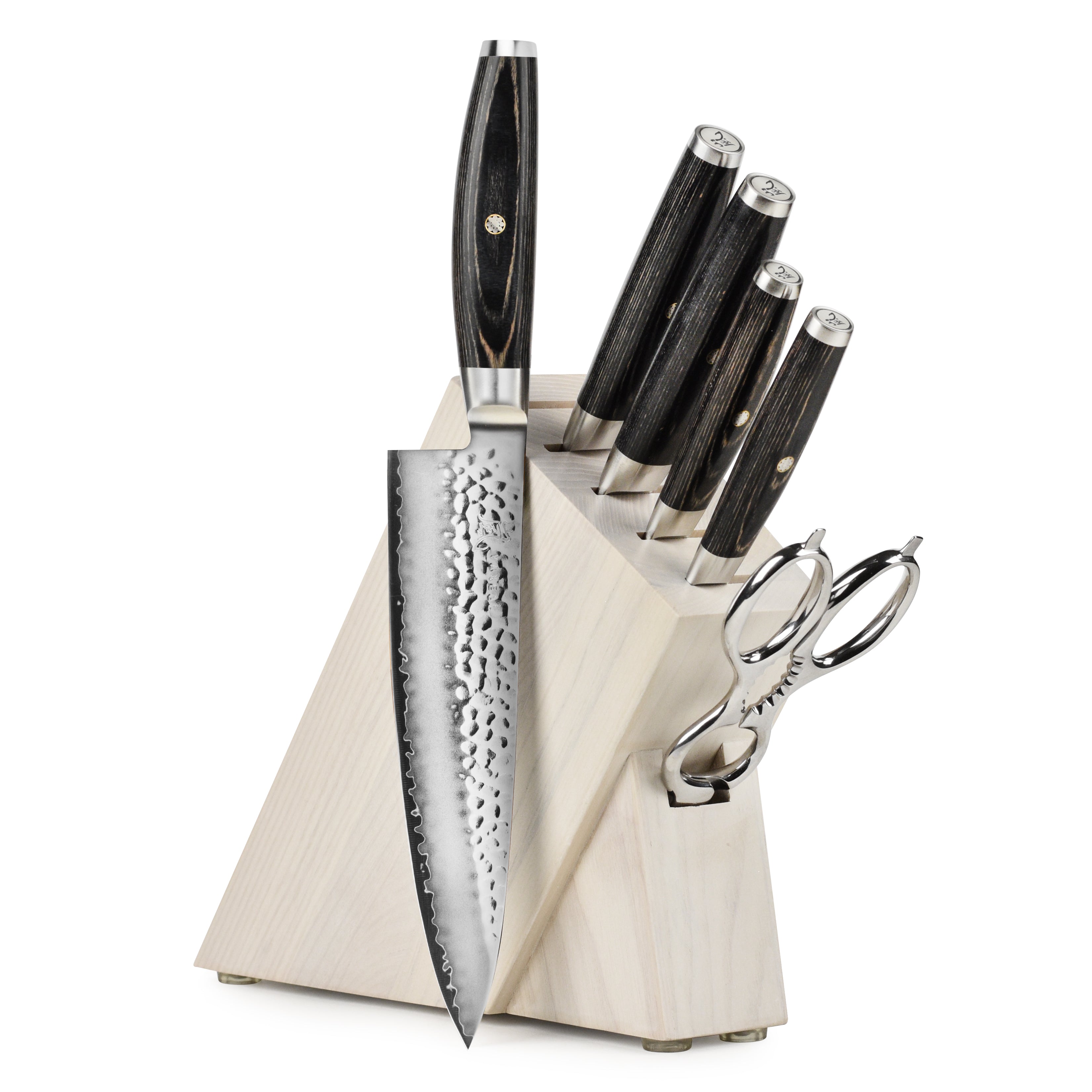 Yaxell Ketu SG2 7 Piece Gray Ash Slim Knife Block Set