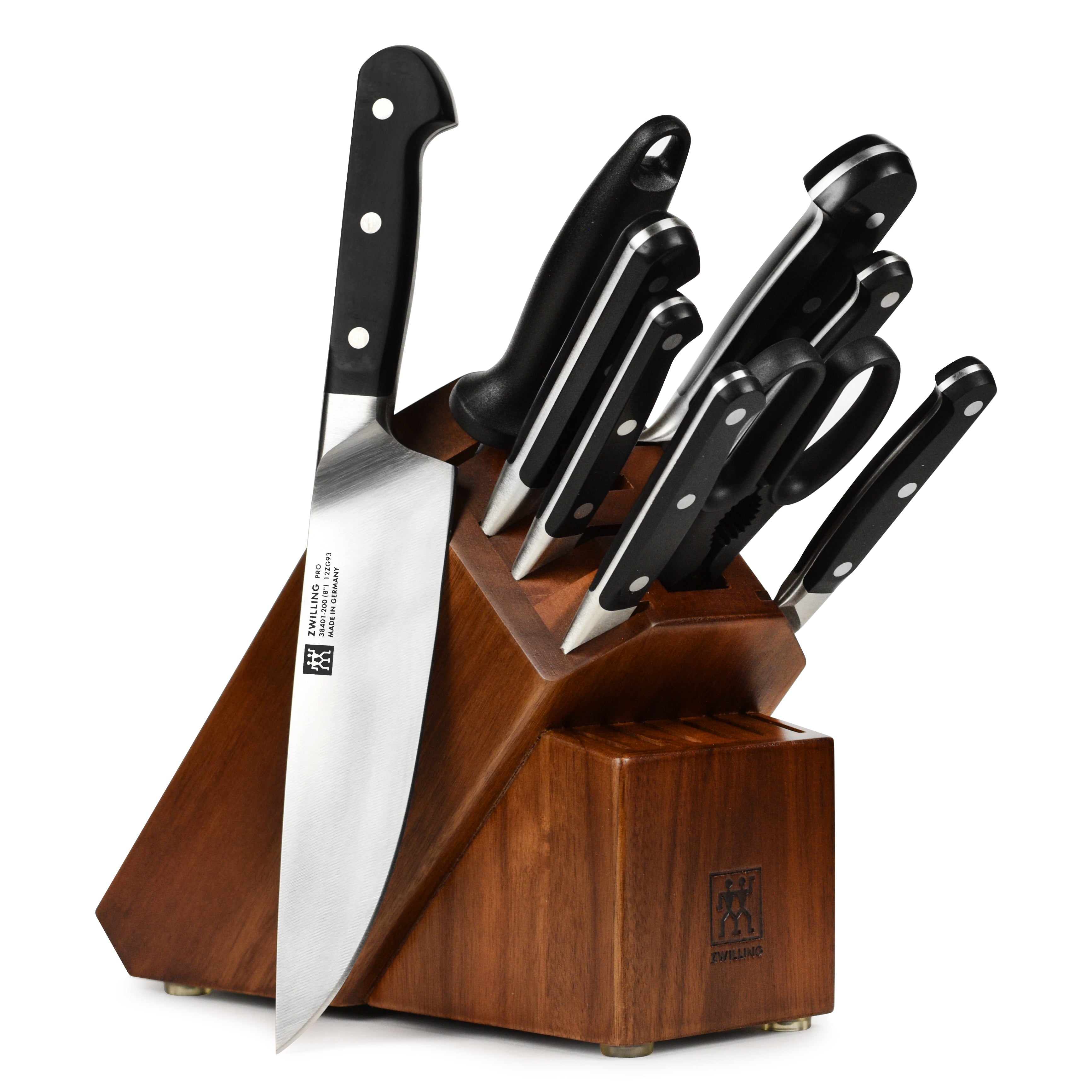 Zwilling Pro 10 Piece Acacia Knife Block Set