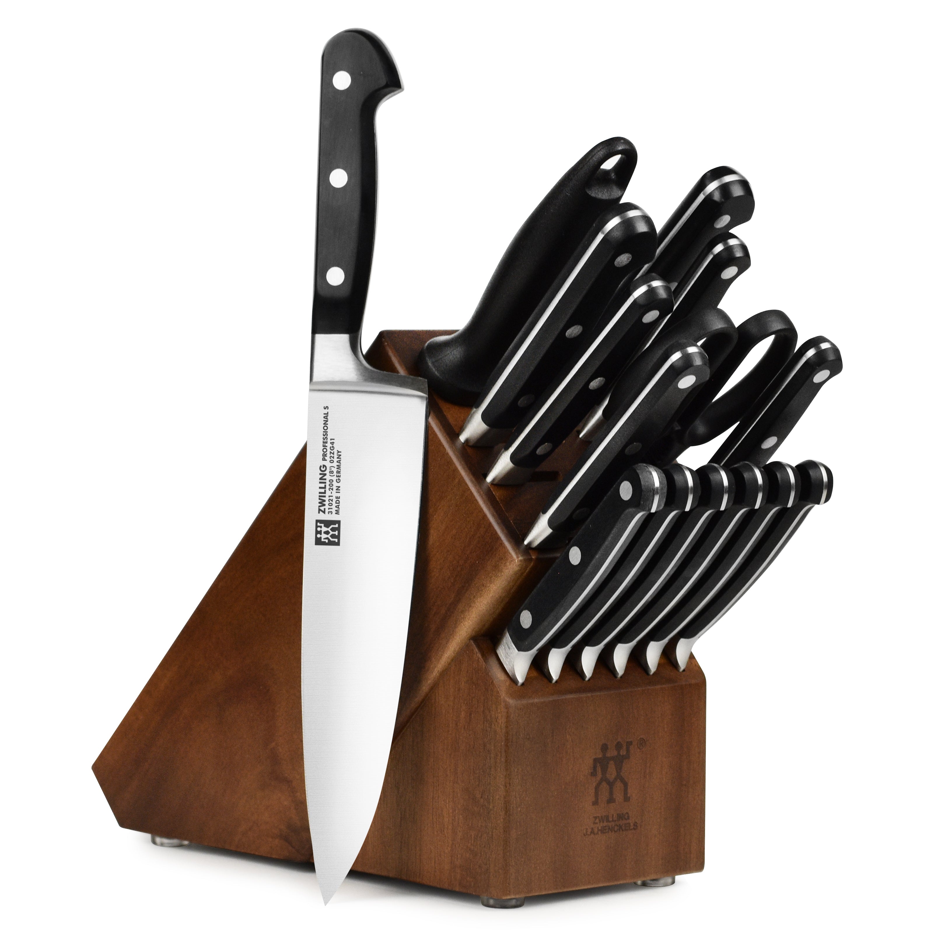 Zwilling Professional S 16 Piece Acacia Knife Block Set