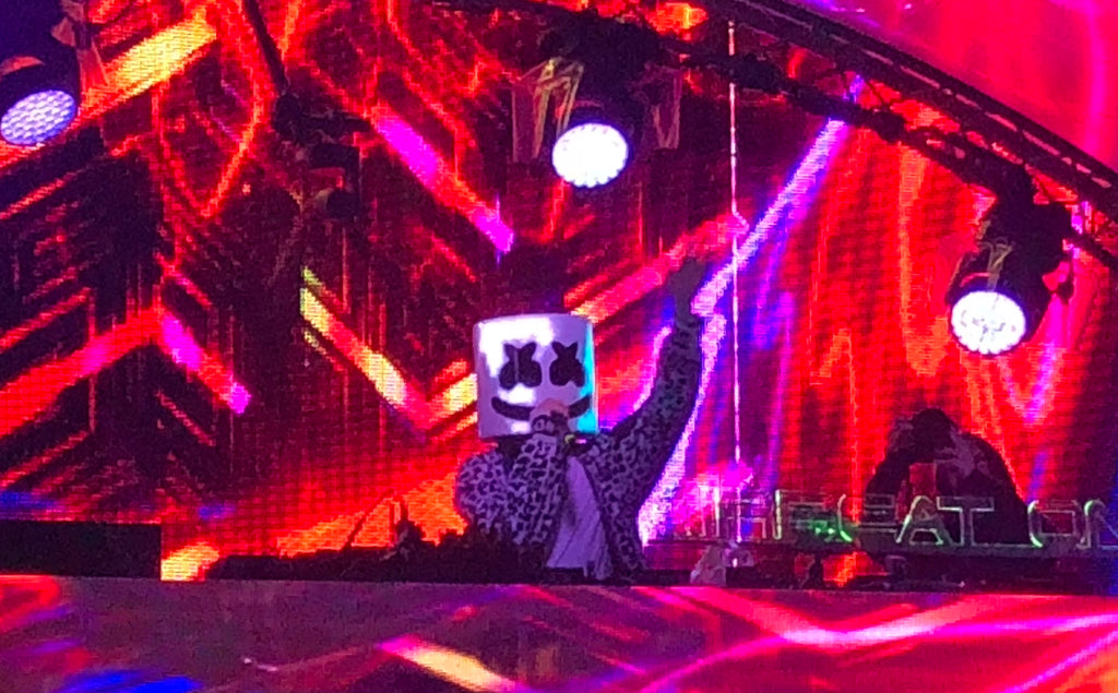 Marshmello During DJ Set At Music Festival