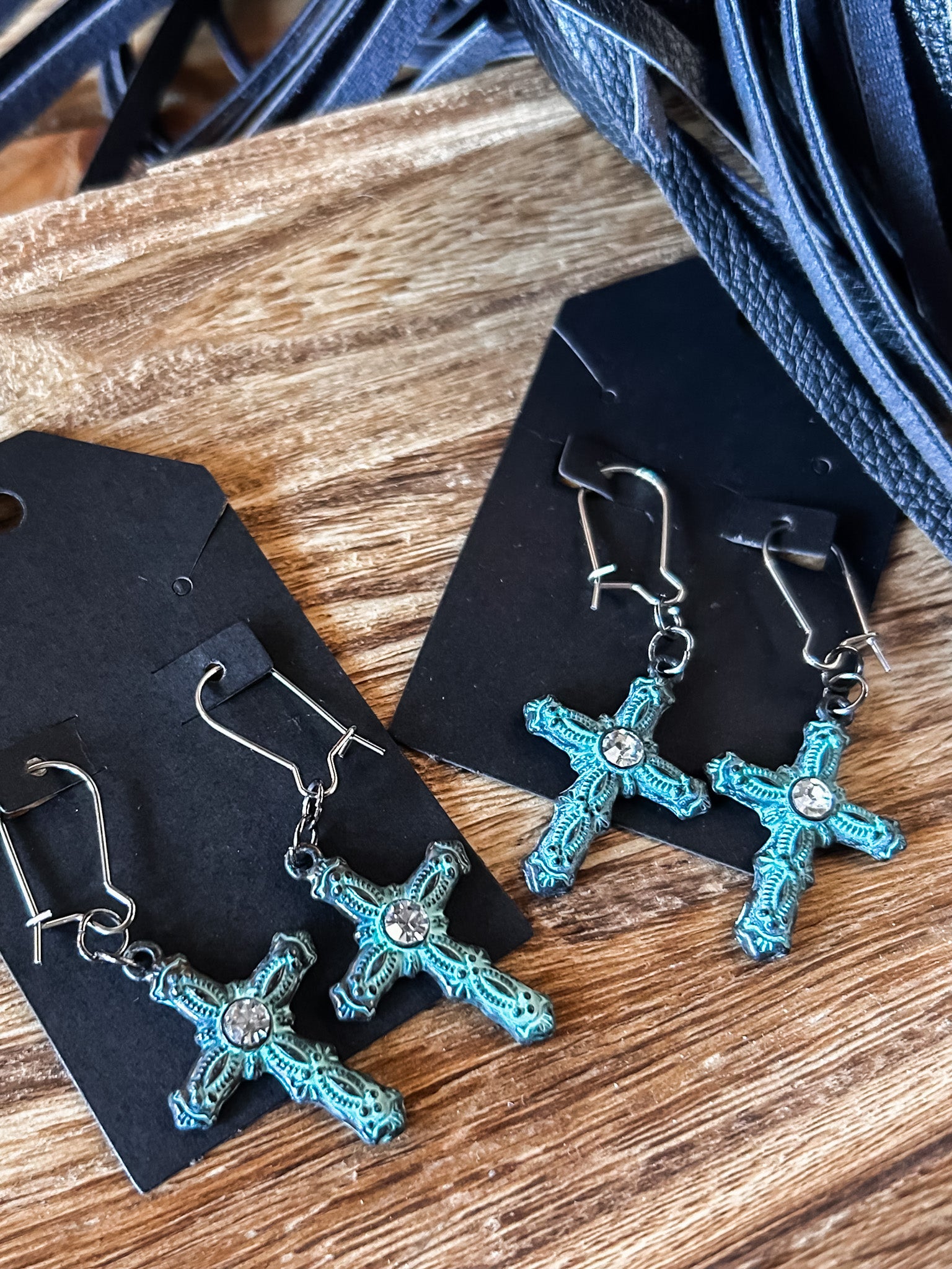 Studded Cross Dangles
