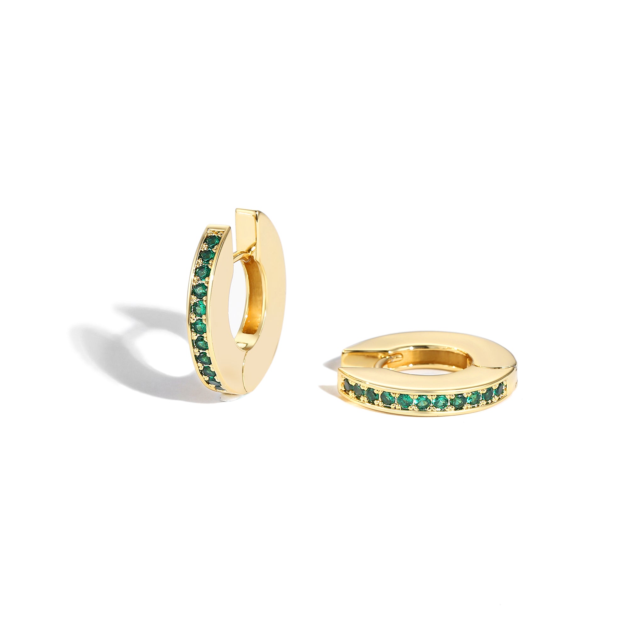 Classicharms Emerald Hoop Earrings