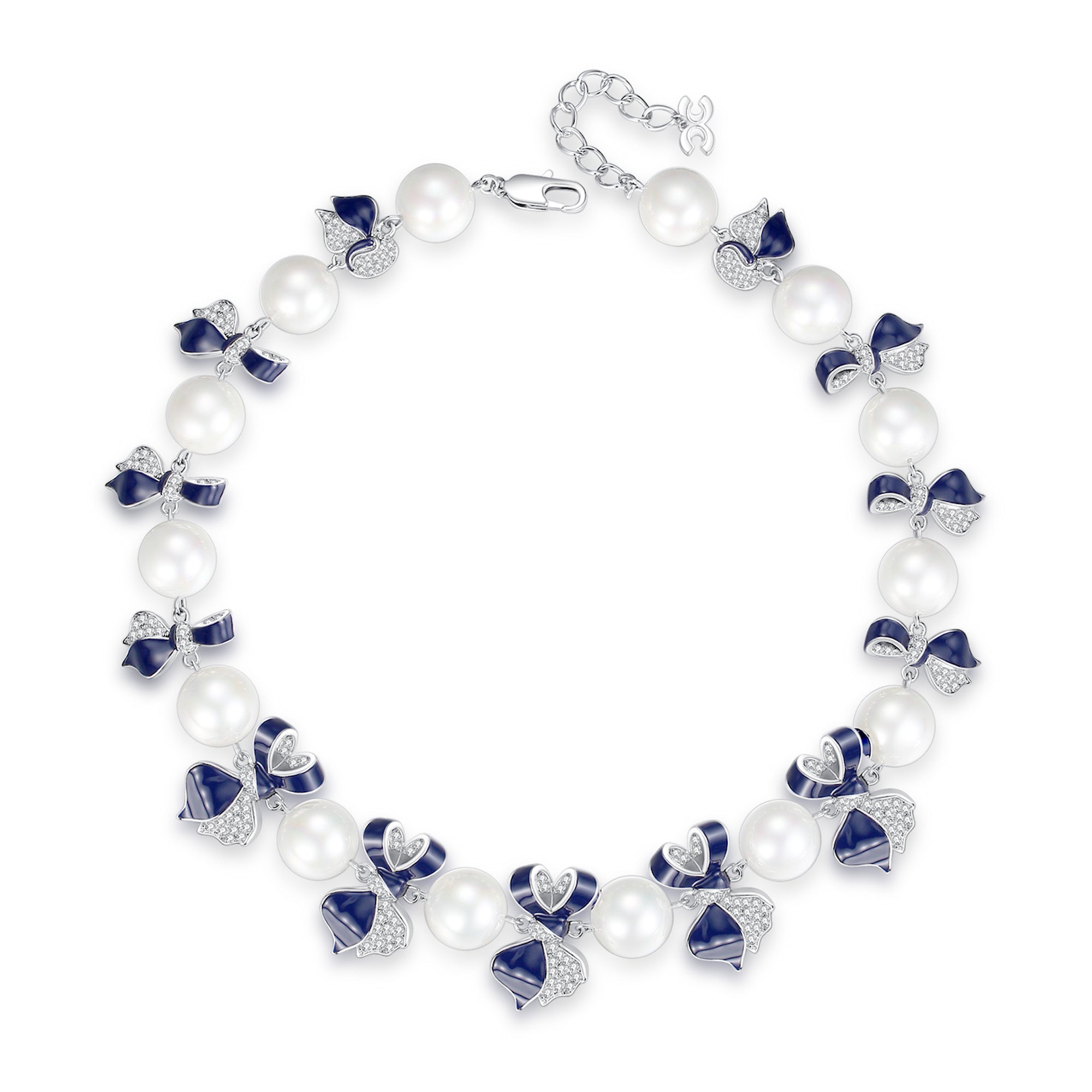 Classicharms Blue Enamel Butterfly Necklace
