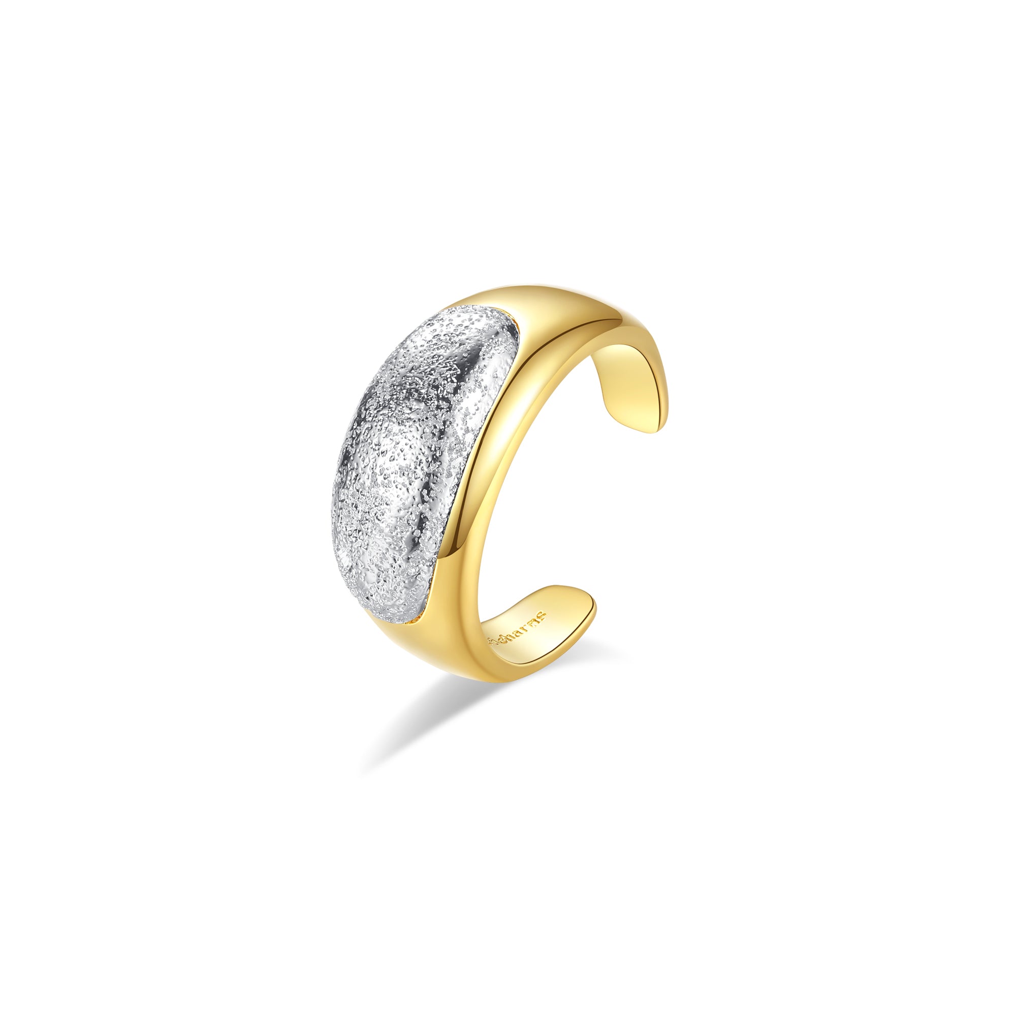 Frosted and Matted Texture Two Tone Ring