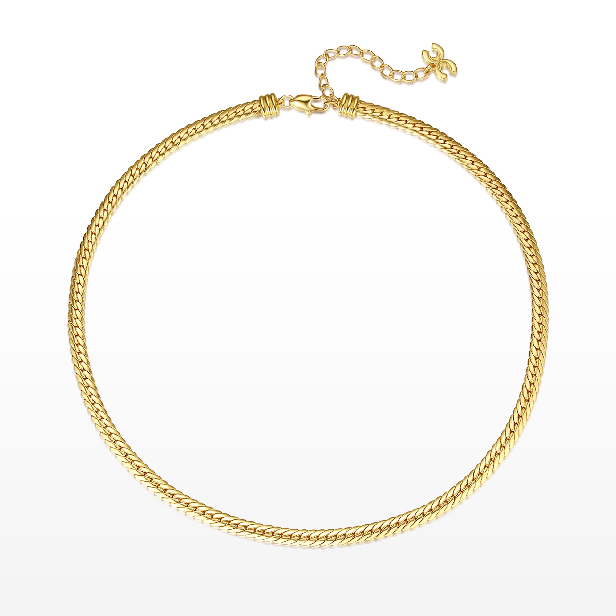 Classicharms Gold Classic Herringbone Necklace