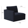 Hyperion Navy LAF Corner Chair