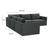 Hyperion Charcoal Modular L Sectional