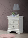 Opulent Silver Champagne 2 Drawers Nightstand