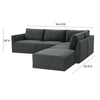Hyperion Charcoal Modular RAF Sectional
