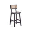 Greip 2 Black Nature Cane Counter Height Stools