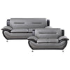 Camelopardalis Black Gray 2pc Living Room Set