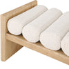 Athos Cream Fabric Wood Bench