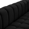 Somerset Black Velvet Sofa