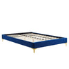 Nova Navy Velvet Queen Bed Frame