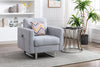 Hati Light Gray Linen Fabric Loveseat and Chair Set