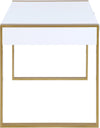 Hel White Gold Desk