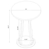 Madelyn Brown Round Marble Top Accent Table
