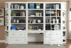 Mitzy White 9pc Workspace Library Wall