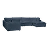 Enzo Navy Modular Large Chaise Sectional