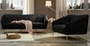 Panache Black Velvet 2pc Living Room Set