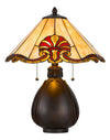 Crews Table Lamp with Pull Chain Switch and Umbrella Shade