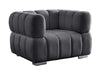 Somerset Grey Velvet 3pc Living Room Set