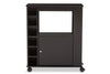 Cassiopeia Dark Brown Wood Dry Bar and Wine Cabinet