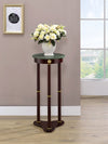Enclave Merlot Round Marble Top Accent Table