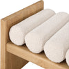 Athos Cream Boucle Fabric Wood Bench