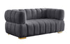 Somerset Grey Velvet 2pc Living Room Set