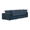 Enzo Navy Fabric Modular Sofa