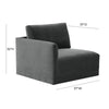 Hyperion Charcoal LAF Corner Chair