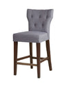 Leighton Grey Tufted Back Counter Height Stool