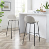 Cronus 2 Matte Black Oatmeal Bar Stools