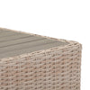 Enzo Cream Natural Brown Wicker Outdoor Ottoman