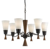 Galileo Frosted White 6 Light Chandelier