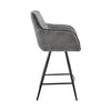 Gemini Charcoal 26 Inch Counter Height Stool